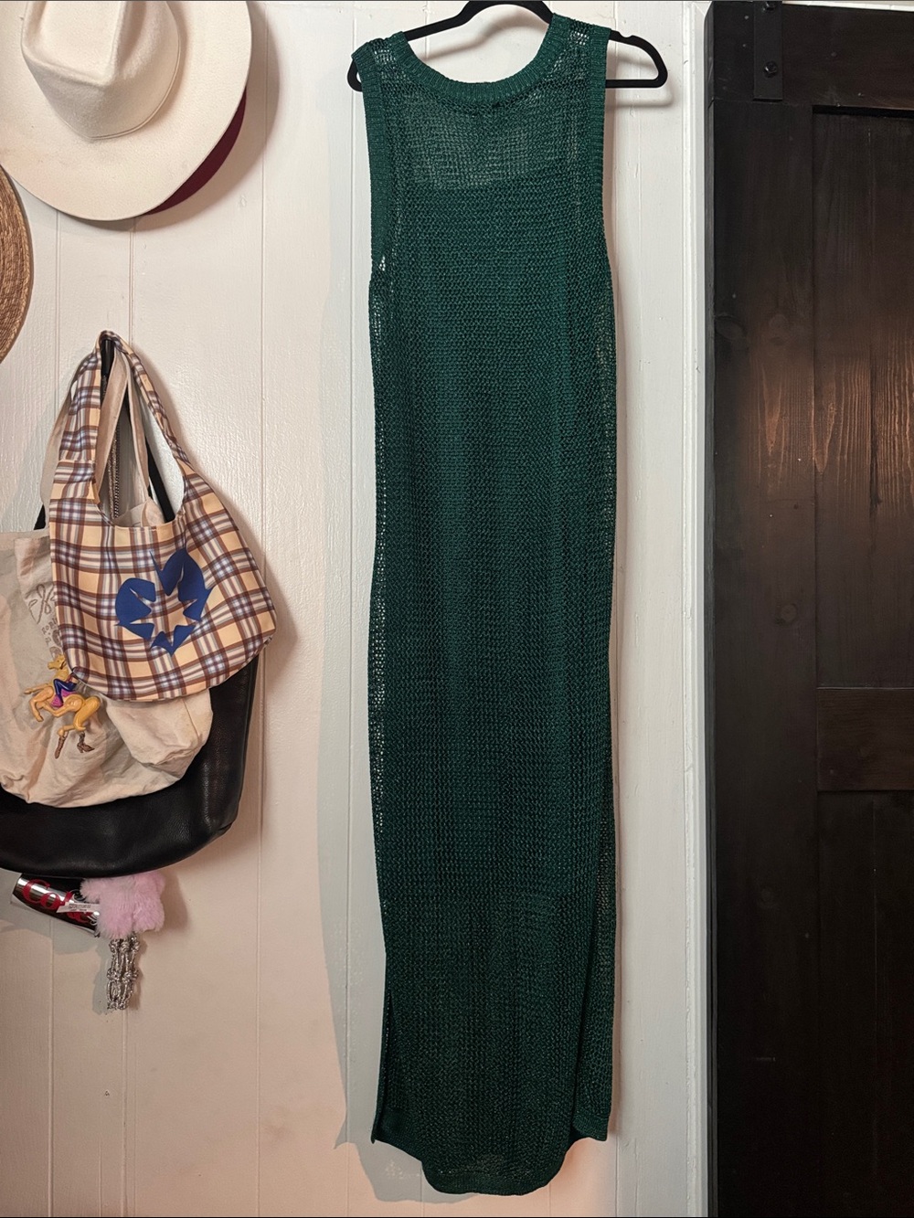 Shade and Shore Sleeveless Knit Maxi Dress - Dark Green